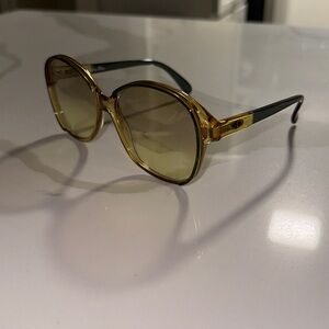 Vintage Christian Dior 2087 Sunglasses Optyl Germany 90s Amber Designer Frames